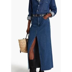 Rag & Bone Avery Denim Maxi Skirt Blue 2